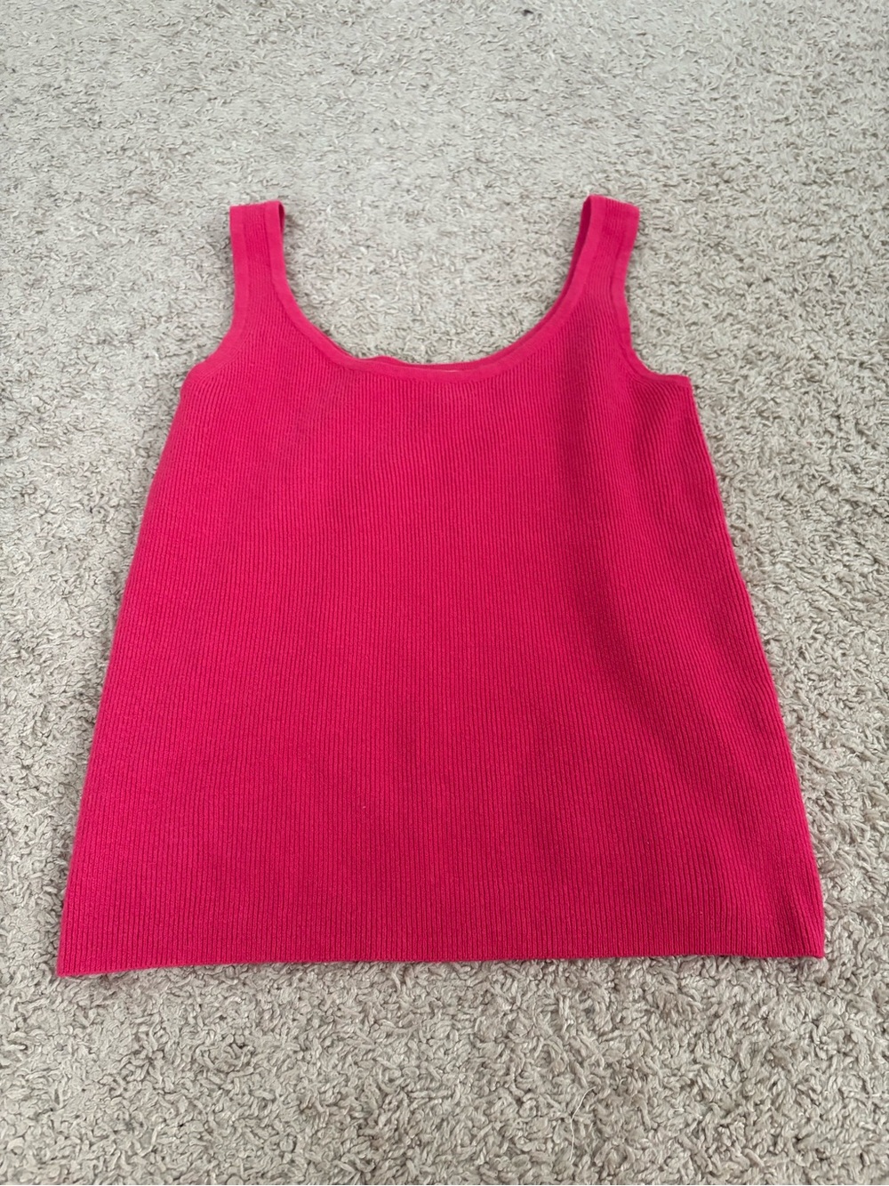 a new day Hot Pink Ribbed Knit Tank